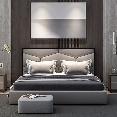 现代床床头柜吊灯