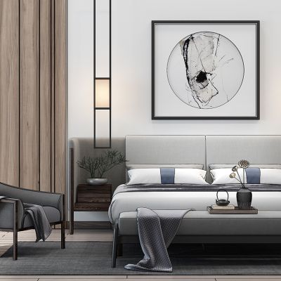 新中式床床尾榻