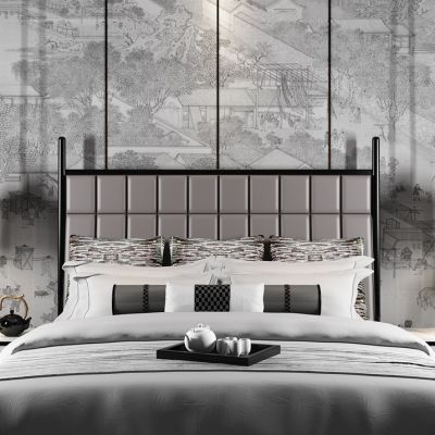 新中式床床头柜