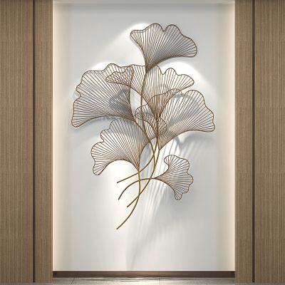 现代金属银杏叶造型挂件挂饰