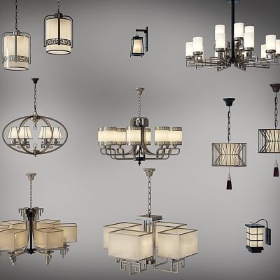 新中式铁艺金属吊灯