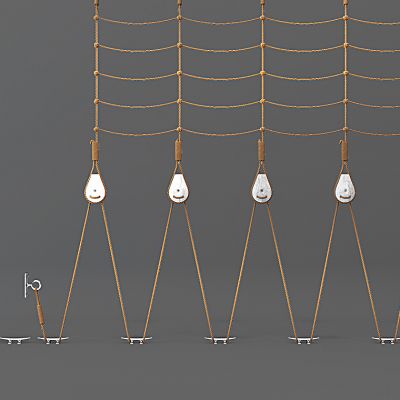 现代攀爬绳索部件挂钩绳子绳索组合