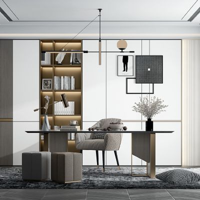 现代轻奢书房