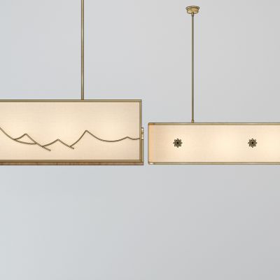 新中式布艺吊灯