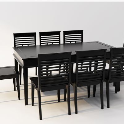 美式简约实木餐桌椅