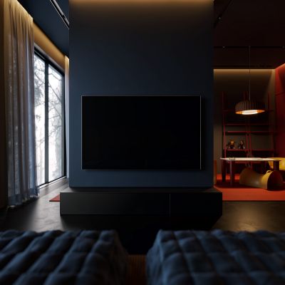 现代客餐厅卧室完整空间