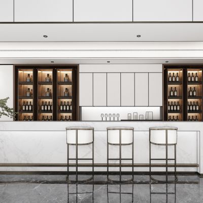 现代酒柜水吧吧台