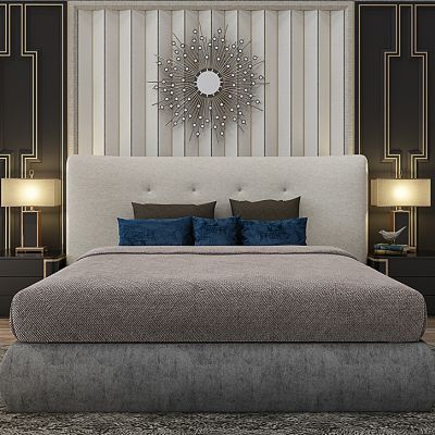 简欧床床头柜装饰镜