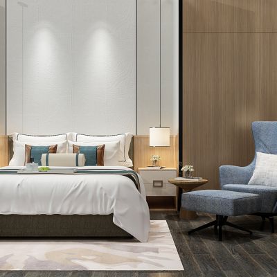 现代床休闲沙发组合