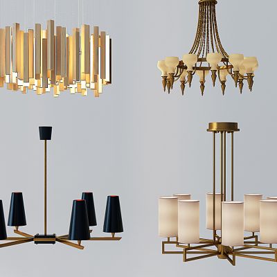 欧式铁艺吊灯组合