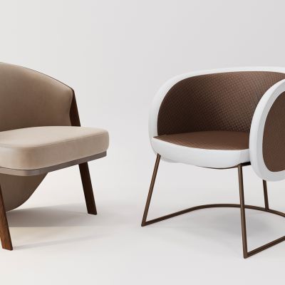 简欧轻奢休闲椅组合