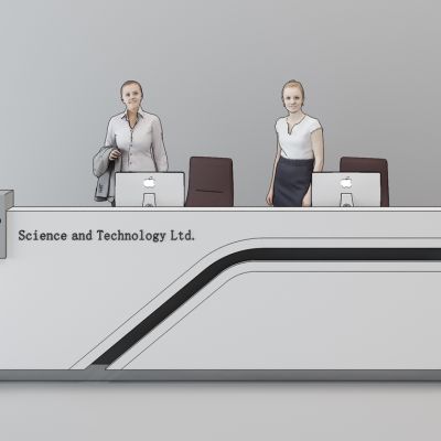 现代接待台组合