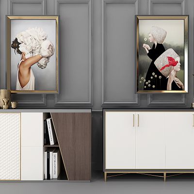 现代轻奢简欧装饰柜电视柜
