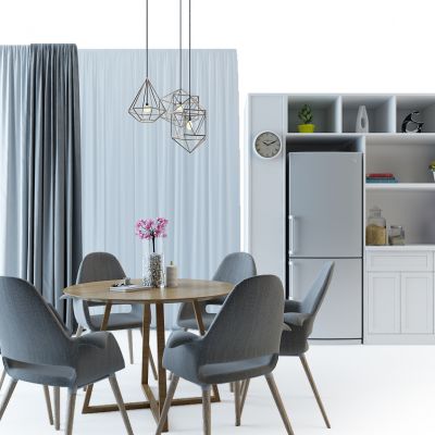 现代餐桌椅组合