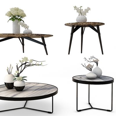 现代茶几花瓶组合