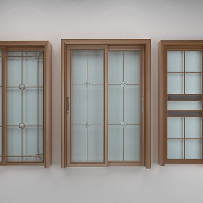 欧式实木推拉门组合
