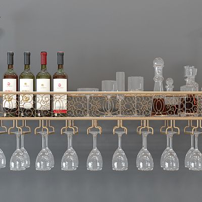 欧式红酒架红酒酒杯酒瓶组合