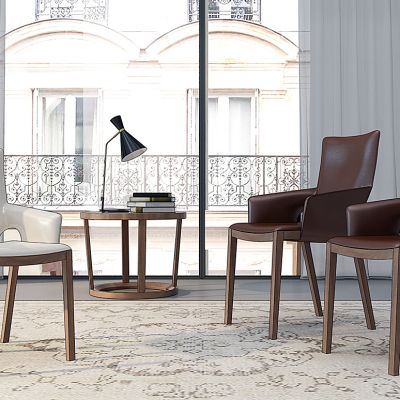 现代椅子边几组合