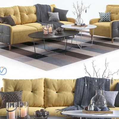 现代沙发3D模型