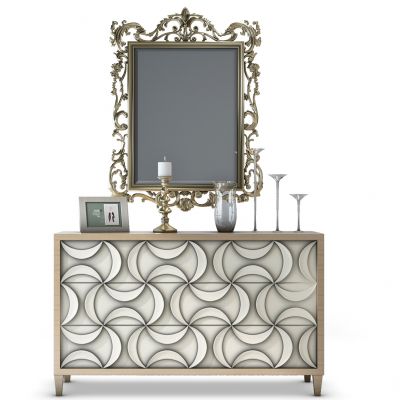 欧式端景柜电视柜摆件装饰镜子