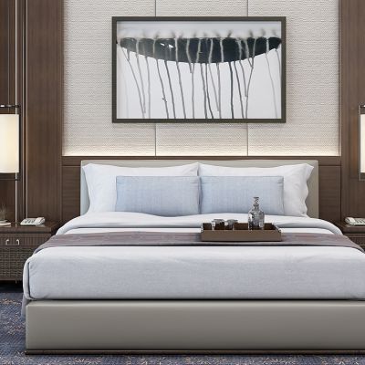 新中式床床头柜