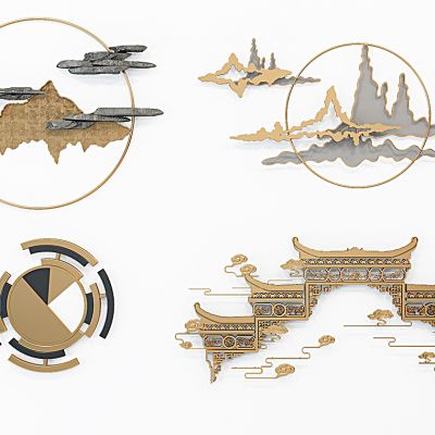 新中式金属墙饰挂饰挂件