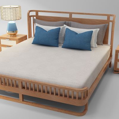 新中式床床头柜台灯组合