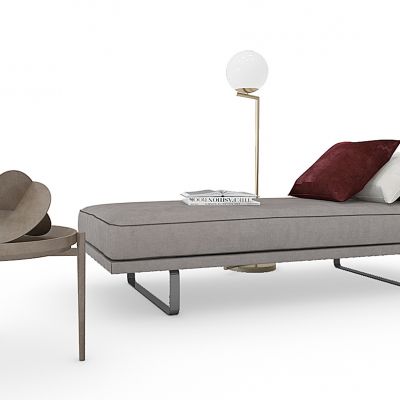 现代床尾凳脚踏3D模型