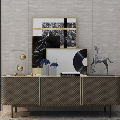 现代轻奢装饰柜电视柜餐边柜摆件