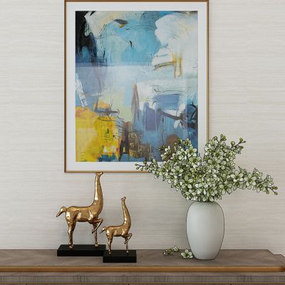 新中式摆件花瓶鹿雕塑