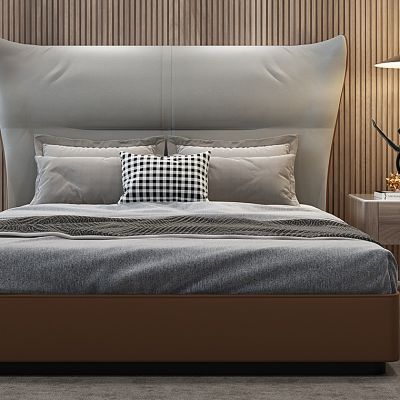 简欧欧床床头柜组合