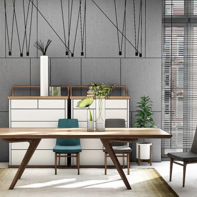 现代餐桌椅组合