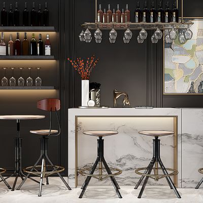工业风吧台吧椅酒架酒柜