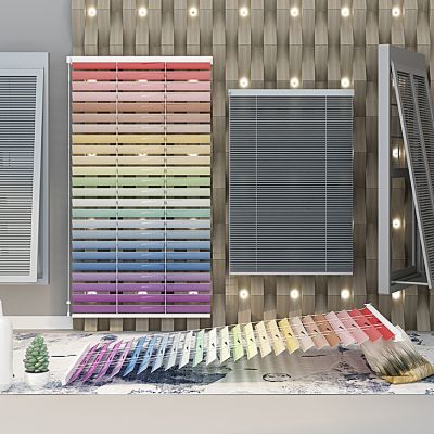 现代百叶窗帘天文望远镜组合