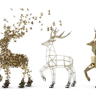 鹿装饰摆件组合