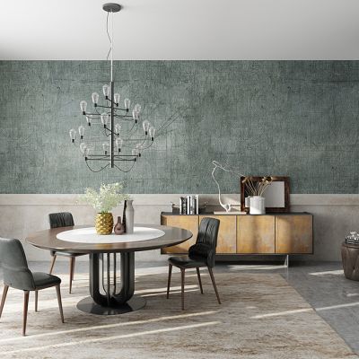 工业风装饰架吊灯餐边柜