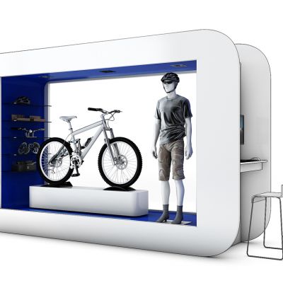 人物自行车装饰台组合