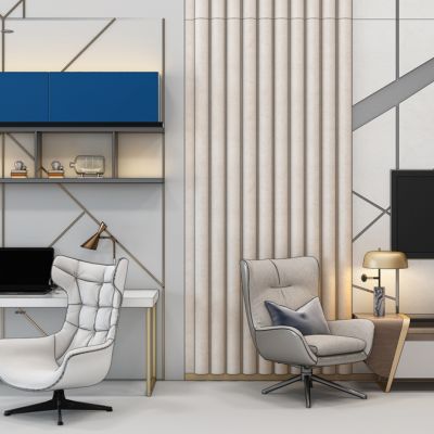 现代电脑桌写字台电视柜组合