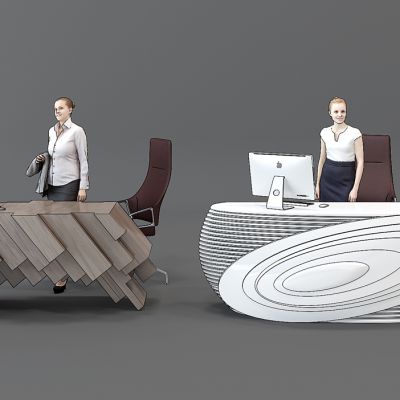 现代接待台组合