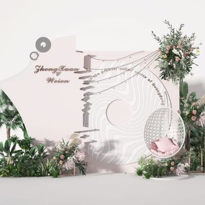 花艺  美陈  背景墙