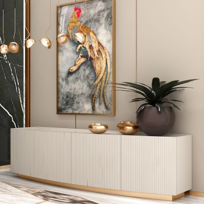 现代轻奢边柜电视柜