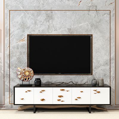 现代电视柜花架摆台壁灯海螺