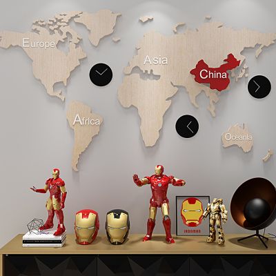 钢铁侠世界地图儿童玩具摆件