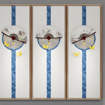 新中式装饰画立体画组合