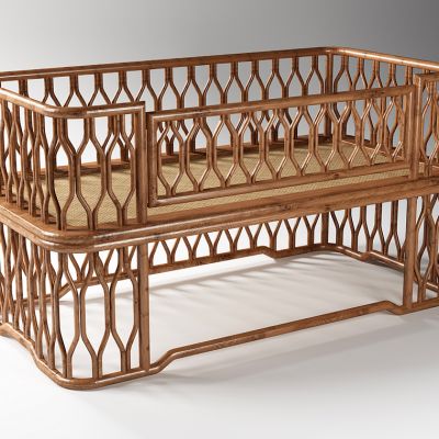 新中式木质婴儿床