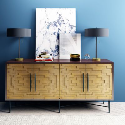 新中式玄关柜餐边柜电视柜