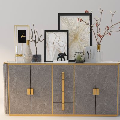 简欧边柜玄关柜电视柜花瓶摆件