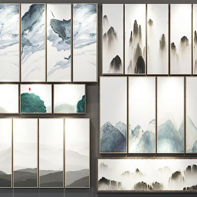 新中式挂画装饰画组合