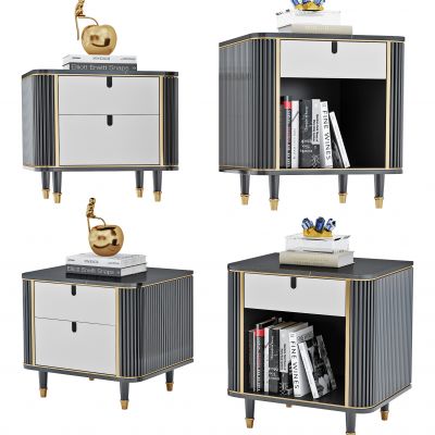 现代轻奢床头柜组合