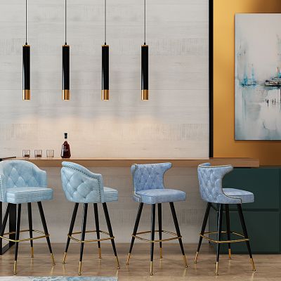 欧式吧椅红酒酒瓶酒杯